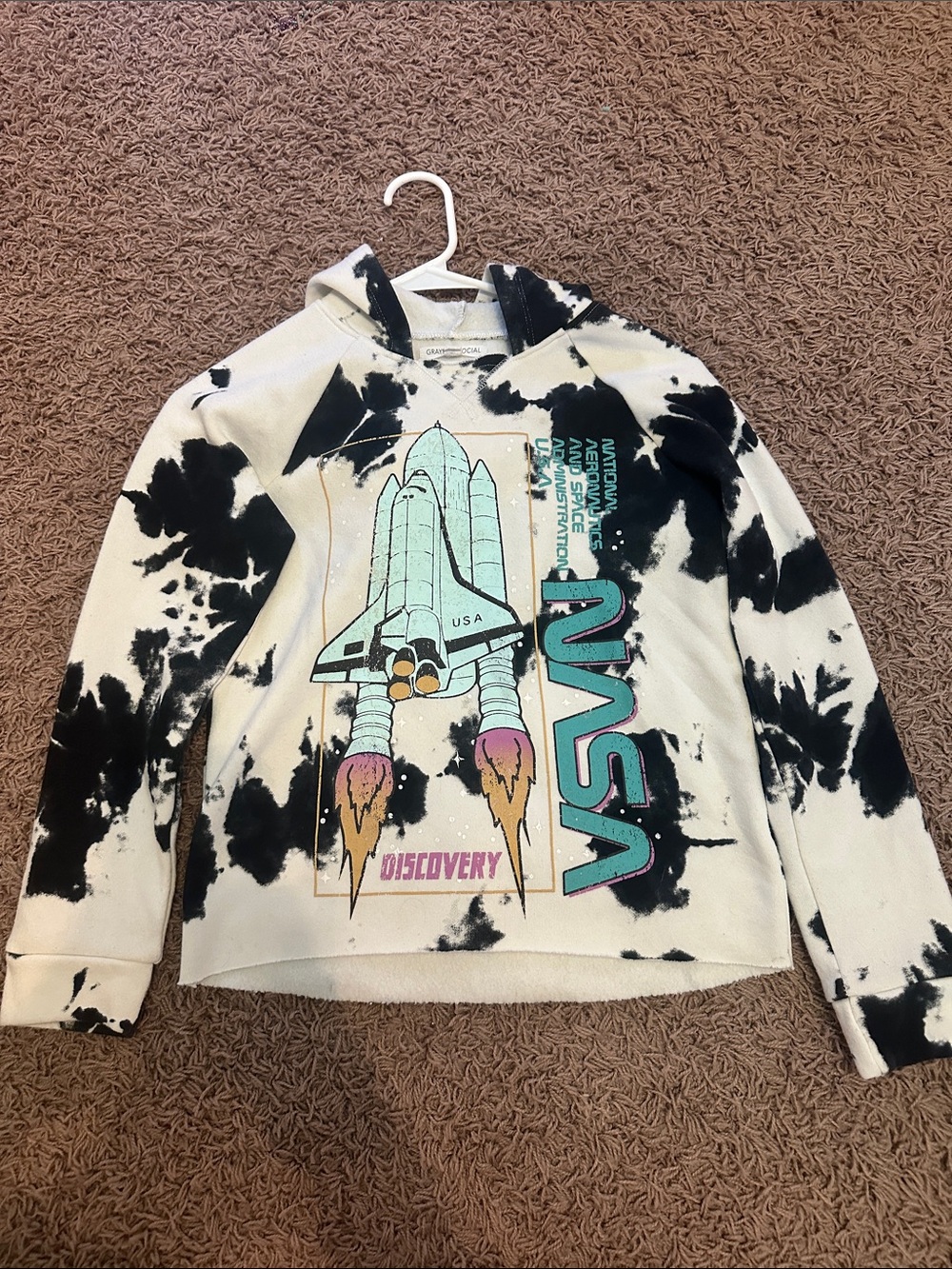 Grayson Social Black & White Tie-Dye Hoodie
